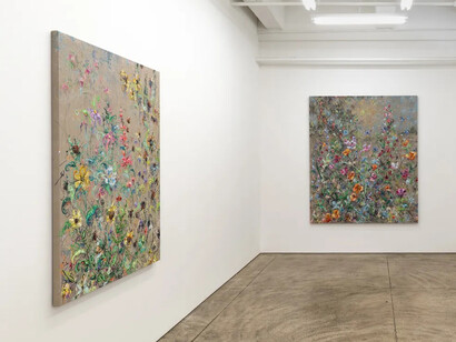 Kysa Johnson, Imperishable change that renovates the world, exhibition view. Courtesy of Morgan Lehman Gallery