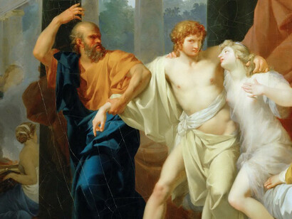 Jean-Baptiste Regnault -  Socrates tears Alcibiades from the embrace of sensual pleasure