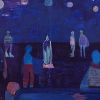 Katherine Bradford, Communal table. Courtesy of Canada Gallery