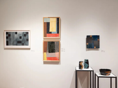 David Crane & Bill Hall with John Dodd, exhibition view. Courtesy of Momentum Gallery