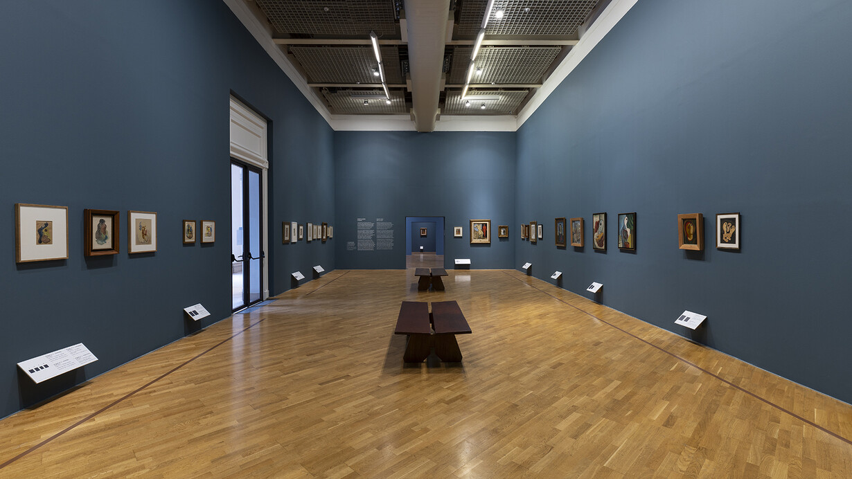 Ismael Nery, Piège moderne, vue de l'exposition. Avec l'aimable autorisation de la Pinacoteca