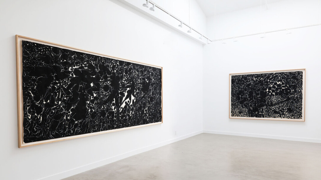 Lee Mullican, Silent shades, exhibition view. Courtesy of Marc Selwyn Fine Art