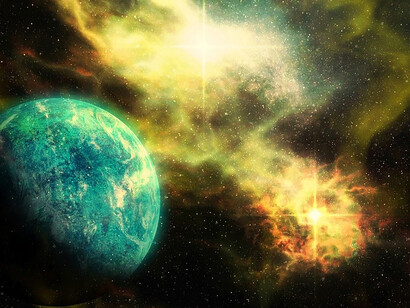 A vast universe filled with dazzling stars