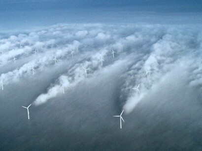 Wind energy collected offshore
