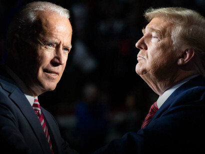 Joe Biden, candidato a la presidencia de los EE. UU., y Donald Trump