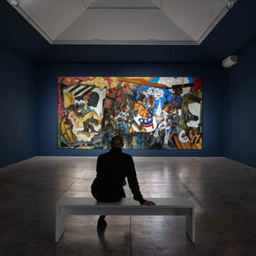 Jameson Green, Look back, and smile on perils past, vue de l'exposition. Avec la courtoisie de Almine Rech