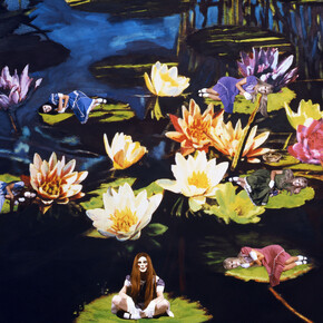 Marnie Weber
The Lily Pond, 2008 collage on archival pigment print mounted on Sintra 104 x 129 cm (40 15/16 x 50 25/32 in) MW08PH2
Courtesy: Marnie Weber, Praz-Delavallade Paris/Los Angeles
