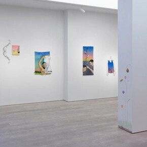 Amine Habki, I will sew up all the petals of your garden, exhibition view. Courtesy of Andréhn-Schiptjenko