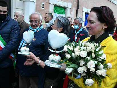 Accoglienza a Ravenna dei profughi della guerra Ucraina-Russia salvati dalla missione umanitaria lanciata dalla presidente onoraria di Ravenna Festival, Cristina Mazzavillani Muti