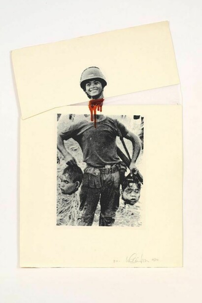 Luis Camnitzer, Three Heads, 1970, Sérigraphie et technique mixte sur papier, 77,5 x 49,6 cm, Courtesy Alexander Gray Associates, New York