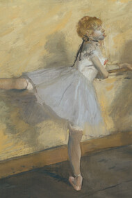 Edgar Degas, Bailarinas practicando en la barra