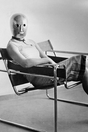 Poltrona Wassily MB 50, Marcel Breuer, Pelle