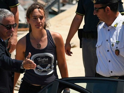 Carola Rakete al momento del fermo