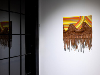 Pilar Agüero-Esparza, Darker than the deepest sea… weaker than the palest blue, exhibition view. Courtesy of Patricia Sweetow Gallery