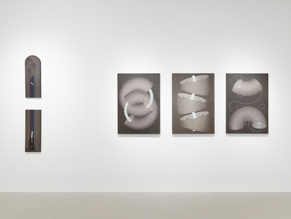 Li Jiaqing and Zai Pengfei, Driving in the void, exhibition view. Courtesy of Vanguard Gallery