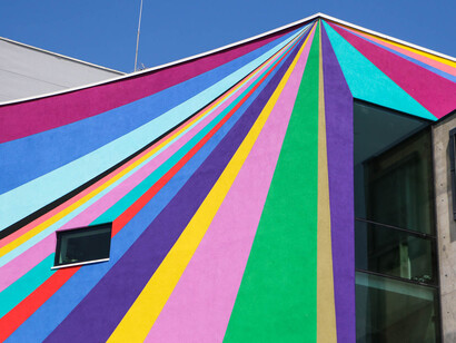 Lothar Götz, Brewers Towner Commission: Dance Diagonal, 2019.  
Photo: Eva Eastman, Courtesy Towner Art Gallery