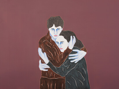 Djamel Tatah, Untitled, close-up, 2021, oil and wax on canvas, 62.99hx62.99w inches. Courtesy of the artist and Bienvenu Steinberg & J