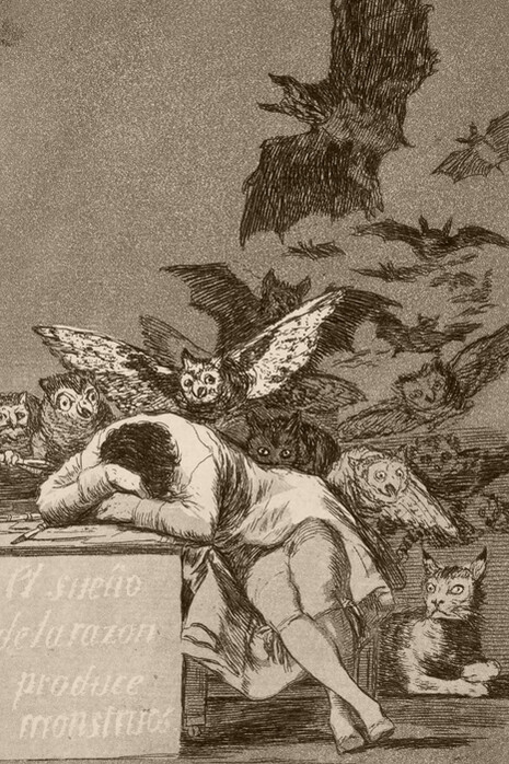 Francisco de Goya, Capricho núm. 43 «El sueño de la razón produce monstruos»