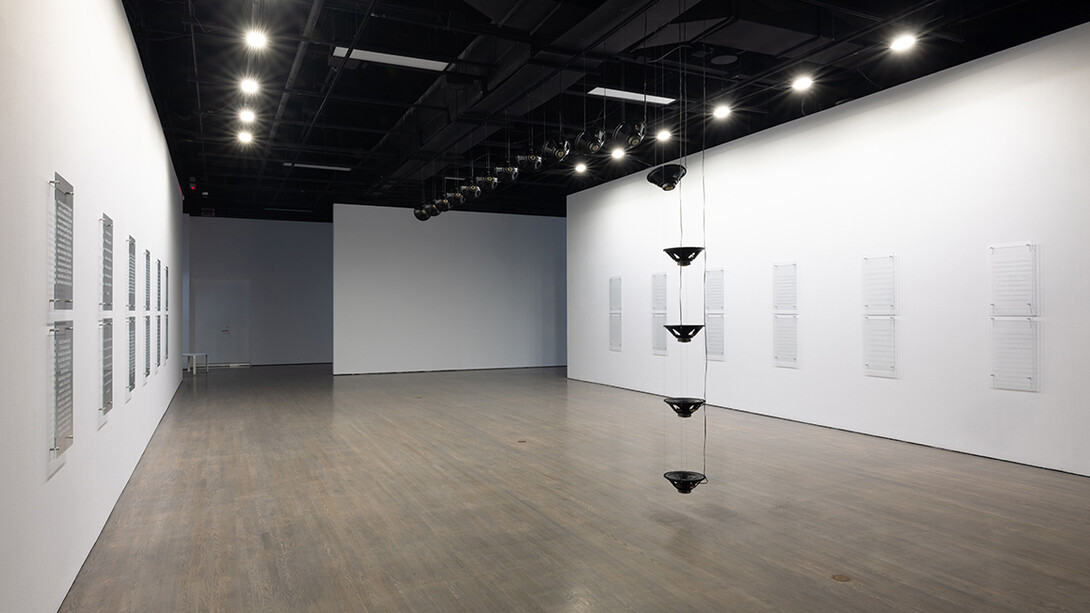 Raven Chacon, Place where the waters crossed, exhibition view. Courtesy of the Leonard & Bina Ellen Art Gallery