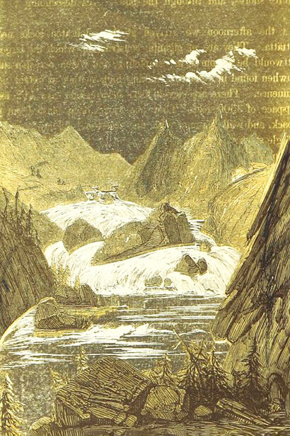Falls of Trollhatta, dibujo parte de "Visit to Iceland and the Scandinavian North" (1853) de Ida Laura Pfeiffer
