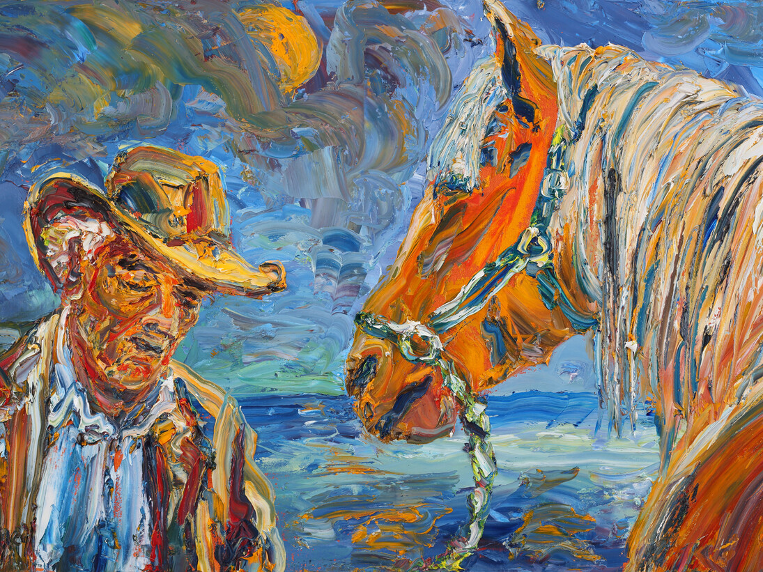 Liam O’Neill, The Harvest Moon, Oil on Canvas, 24 x 36 inches