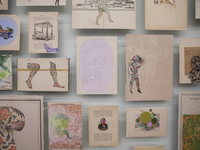 Firelei Báez, Man without a country (aka anthropophagist wading in the Artibonite River) (detalle), 2014–15. Cortesía del MCA Chicago