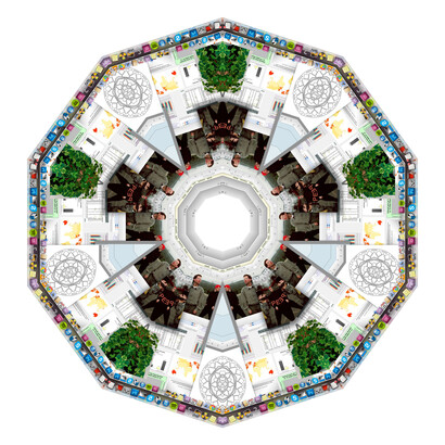 Valentina Roselli, Internet penetration, digital collage, 2014.