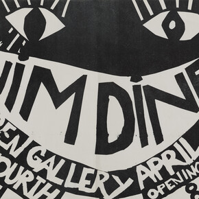 Jim Dine, Announcement for Jim Dine exhibition, Reuben Gallery, New York, April 1–14, 1960, 7 1/4 x 10 3/8 in. Courtesy the Oldenburg van Bruggen Studio, New York Photo: José Andrés Ramírez, New York