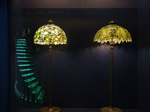 Gallery of Tiffany Lamps. Courtesy of New-York Historical Society 