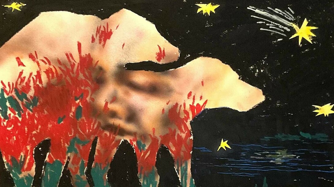 Andrei Neciu, I can see shooting stars again (detail), 2025. Courtesy of Jecza Gallery
