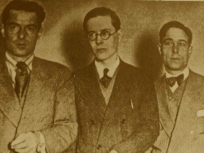 Roberto Arlt (izquierda) junto a Luis Bernárdez y Roberto Ledesma