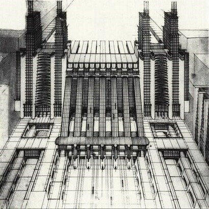 La Città Nuova (Cidade Nova). De Antonio Sant'Elia, arquiteto futurista de 1912