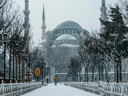The Hagia Sophia in winter, Istanbul, Turkiye