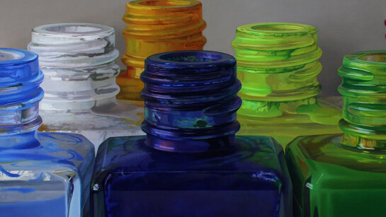 ‘Colours VIII’. Oil on Board, 85 x 190cm.