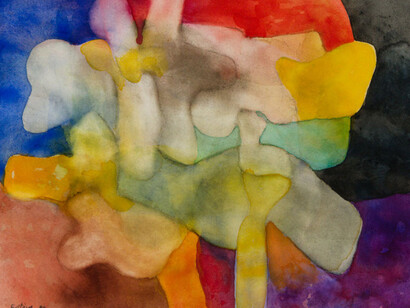 Maurice Estève, A. 1220, 1989.  Avec l'aimable autorisation de Ceysson & Bénétière