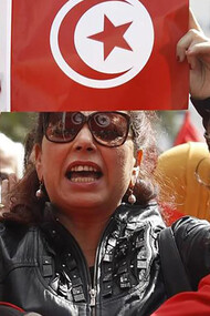 Donne tunisine protestano contro la nuova Costituzione, Tunisia