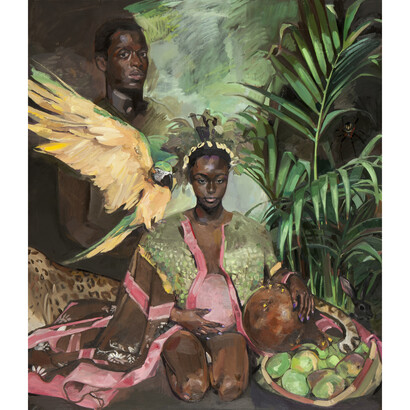 Vanessa Garwood, Ananse The Trickster Spider, 2015, oil on wooden panel, 130 x 115cm