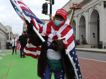 Trumpista marcha en oposición a los resultados de las elecciones presidenciales de Estados Unidos de 2020, 6 de enero de 2021