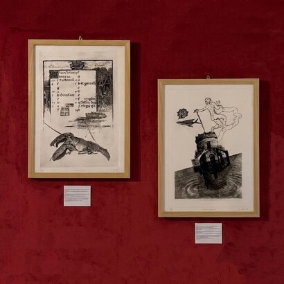 Foto di Gerardo La Mattina, libera interpretazione della mostra di Mariella Busi De Logu, “In un’aria diversa, Teodorico”