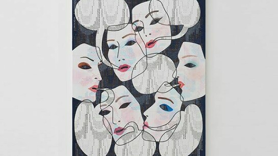 Caitlin Keogh, "Casino Scene From The Ravishing of Lol Stein by Marguerite Duras," 2014, acrylic and graphite on panel, 32 x 24 in., 81.3 x 61 cm.