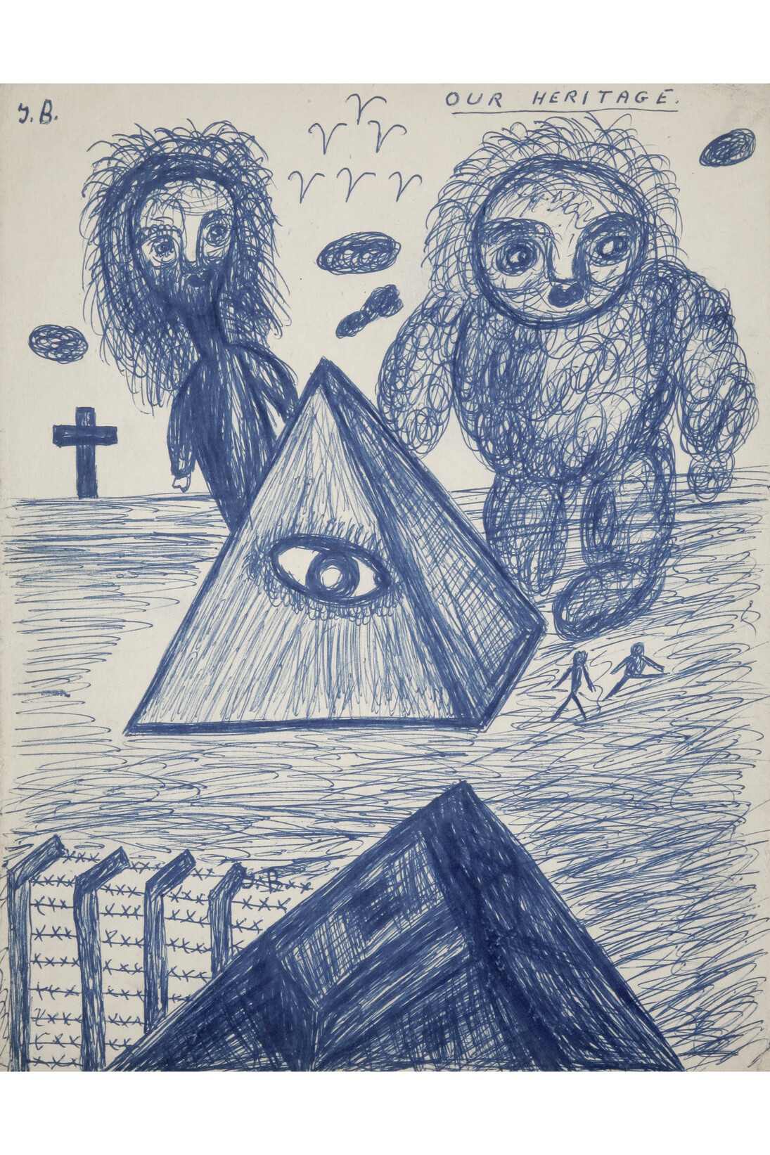 Our Heritage , n.d., Ink on paper. Paper: 14 x 11 inches, 35.6 x 27.9 cm. Courtesy The Jack Bilbo Estate and England & Co.
