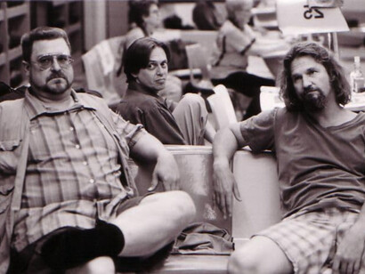 Steve Buscemi, Jeff Bridges y John Goodman en "El gran Lebowski" (1998)
