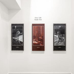 Mercer Tullis, Metallic prints, exhibition view. Courtesy of Isabel Sullivan Gallery