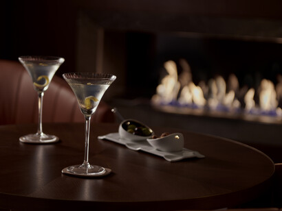 The Carlton Tower, Bar, table detail Martini