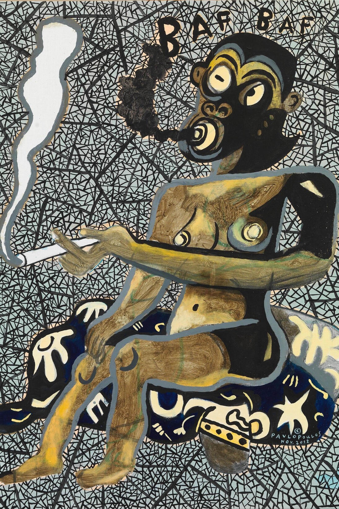 Tassos Pavlopoulos, Baf Baf, 2012, acrylic on canvas, 90 x 80 cm, Courtesy the artist and Kalfayan Galleries, Athens - Thessaloniki