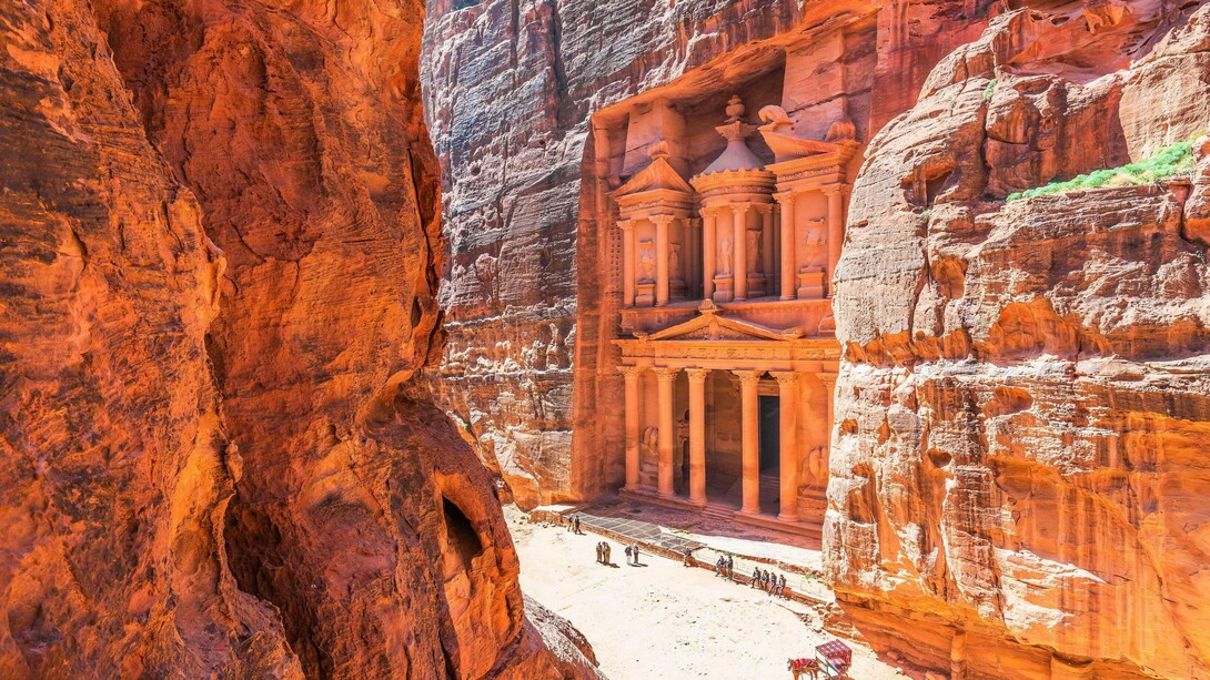 Petra, Jordan is one of the world’s most famous archaeological sites and is known as the rose-red city for the vibrant color of its sandstone