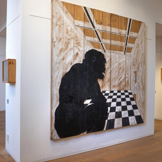 Mario Ceroli, Mito e materia, exhibition view. Courtesy of Tornabuoni Art