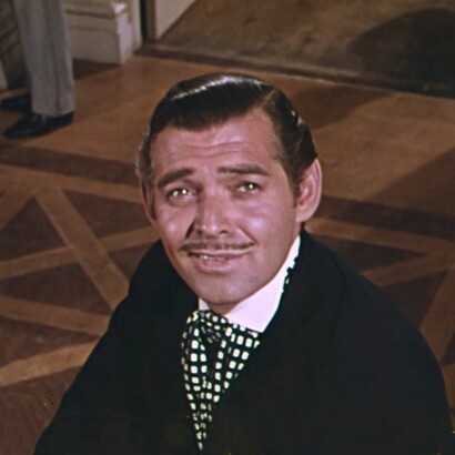 Clark Gable è Rhett Butler nel film "Via col vento"