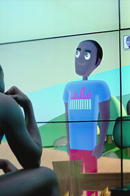 Avatar de Bing en el capítulo "15 millones de méritos" de la serie Black Mirror
