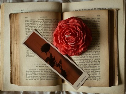 The intimate setting of the open book underscores the transformative work of reading, which requires sustained attention, openness to discomfort, and willingness to be changed